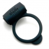 Темно-серое эрекционное кольцо Vibrating Love Ring с вибрацией - Fifty Shades of Grey - в Кисловодске купить с доставкой