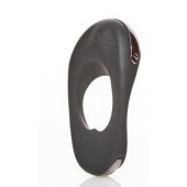 Черное эрекционное виброкольцо с двумя виброэлементами ATOM PLUS - Hot Octopuss - в Кисловодске купить с доставкой