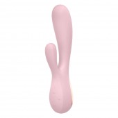 Розовый вибратор-кролик Satisfyer Mono Flex с управлением через приложение - 20,4 см. - Satisfyer