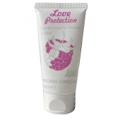 Лубрикант на водной основе с ароматом малины Love Protection Raspberry - 50 мл. - Lola Games - купить с доставкой в Кисловодске
