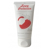 Лубрикант на водной основе с ароматом малины Love Protection Strawberry - 50 мл. - Lola Games - купить с доставкой в Кисловодске