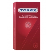 Презервативы Torex  Сладкая любовь  с ароматом клубники - 12 шт. - Torex - купить с доставкой в Кисловодске
