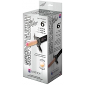 Пояс-трусики с насадкой Glamour Silver - 15,5 см. - LOVETOY (А-Полимер) - купить с доставкой в Кисловодске
