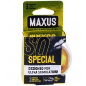 Презервативы с точками и рёбрами в пластиковом кейсе MAXUS Special - 3 шт. - Maxus - купить с доставкой в Кисловодске