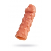 Телесная, покрытая пузырьками насадка на член - 16,5 см. - KOKOS - в Кисловодске купить с доставкой