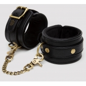 Черные оковы на ноги Bound to You Faux Leather Ankle Cuffs - Fifty Shades of Grey - купить с доставкой в Кисловодске
