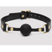 Черный кляп-шар Bound to You Faux Leather Ball Gag - Fifty Shades of Grey - купить с доставкой в Кисловодске