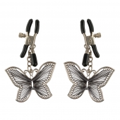 Зажимы на соски с бабочками Butterfly Nipple Clamps - Pipedream - купить с доставкой в Кисловодске