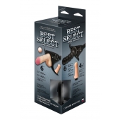 Черный пояс для женщин BEST SELECT с 3 насадками - LOVETOY (А-Полимер) - купить с доставкой в Кисловодске