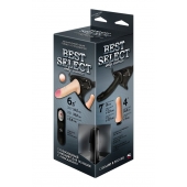Черный женский пояс BEST SELECT с 3 насадками и вибрацией - LOVETOY (А-Полимер) - купить с доставкой в Кисловодске