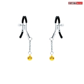 Оригинальные зажимы на соски с желтыми шариками - Notabu - купить с доставкой в Кисловодске