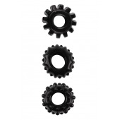 Набор из 3 черных эрекционных колец SET OF 3 COCKRINGS - Dream Toys - в Кисловодске купить с доставкой