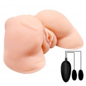 Телесная вибровагина Julie с 2 рабочими отверстиями - Baile - в Кисловодске купить с доставкой