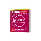 Презервативы с ароматом вишни LUXE Royal Cherry Collection - 3 шт. - Luxe - купить с доставкой в Кисловодске