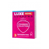 Презервативы с ароматом клубники LUXE Royal Strawberry Collection - 3 шт. - Luxe - купить с доставкой в Кисловодске