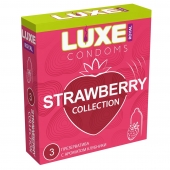 Презервативы с ароматом клубники LUXE Royal Strawberry Collection - 3 шт. - Luxe - купить с доставкой в Кисловодске
