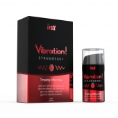 Жидкий интимный гель с эффектом вибрации Vibration! Strawberry - 15 мл. - INTT - купить с доставкой в Кисловодске