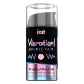 Жидкий интимный гель с эффектом вибрации Vibration! Bubble Gum - 15 мл. - INTT - купить с доставкой в Кисловодске