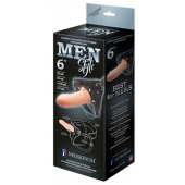 Телесный пустотелый харнесс MEN Style - 17,5 см. - LOVETOY (А-Полимер) - купить с доставкой в Кисловодске
