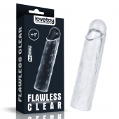 Прозрачная насадка-удлинитель Flawless Clear Penis Sleeve Add 1 - 15,5 см. - Lovetoy - в Кисловодске купить с доставкой