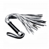 Серебристая плетка Struggle My Flogger с черной ручкой - 45 см. - Lovetoy - купить с доставкой в Кисловодске