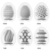 Набор из 6 мастурбаторов Tenga EGG IV с различным рельефом - Tenga - в Кисловодске купить с доставкой