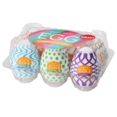 Набор из 6 мастурбаторов Tenga EGG IV с различным рельефом - Tenga - в Кисловодске купить с доставкой