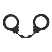 Черные силиконовые наручники Suppression - Lola Games - купить с доставкой в Кисловодске