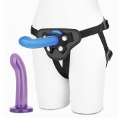 Страпон унисекс Beginners Strap-On с 2 насадками - 15 и 13 см. - Lux Fetish - купить с доставкой в Кисловодске