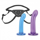 Страпон унисекс Beginners Strap-On с 2 насадками - 15 и 13 см. - Lux Fetish - купить с доставкой в Кисловодске