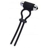 Черное эрекционное лассо на пенис Jat - A-toys - в Кисловодске купить с доставкой