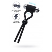 Черное эрекционное лассо Ect с виброэлементом - A-toys - в Кисловодске купить с доставкой