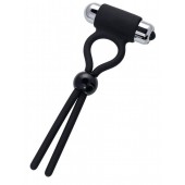 Черное эрекционное лассо Ect с виброэлементом - A-toys - в Кисловодске купить с доставкой