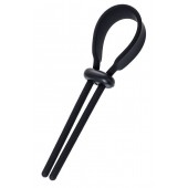 Черное эрекционное лассо на пенис Keb - A-toys - в Кисловодске купить с доставкой