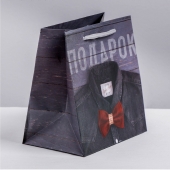 Ламинированный квадратный пакет «Мужской стиль» - 14 х 14 х 9 см. - Сима-Ленд - купить с доставкой в Кисловодске