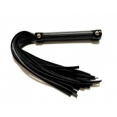 Черная плеть из эко-кожи - 42 см. - БДСМ Арсенал - купить с доставкой в Кисловодске