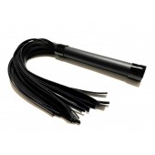 Черная плеть из эко-кожи - 42 см. - БДСМ Арсенал - купить с доставкой в Кисловодске