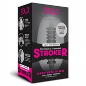 Серый двусторонний мастурбатор MINI BUBBLE - Zolo - в Кисловодске купить с доставкой