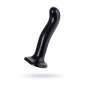 Черный стимулятор для пар P G-Spot Dildo Size M - 18 см. - Strap-on-me - в Кисловодске купить с доставкой
