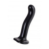Черный стимулятор для пар P G-Spot Dildo Size M - 18 см. - Strap-on-me - в Кисловодске купить с доставкой