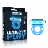 Голубое, светящееся в темноте эрекционное виброкольцо Lumino Play Vibrating Penis Ring - Lovetoy - в Кисловодске купить с доставкой