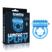 Голубое, светящееся в темноте виброкольцо Lumino Play Vibrating Penis Ring - Lovetoy - в Кисловодске купить с доставкой