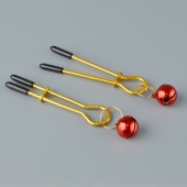 Золотистые зажимы с колокольчиками Gold - Sitabella - купить с доставкой в Кисловодске