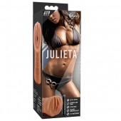 Мастурбатор-вагина цвета карамели Julieta с вибрацией - Blush Novelties - в Кисловодске купить с доставкой
