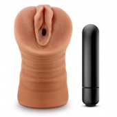 Мастурбатор-вагина цвета карамели Julieta с вибрацией - Blush Novelties - в Кисловодске купить с доставкой