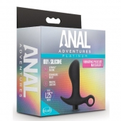 Черный анальный вибратор Silicone Vibrating Prostate Massager 01 - 10,8 см. - Blush Novelties - в Кисловодске купить с доставкой