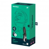 Черный анальный вибратор Hot Passion с функцией нагрева - Satisfyer - в Кисловодске купить с доставкой
