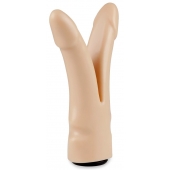 Телесная сплит-насадка харнесс - 16,5 см. - LOVETOY (А-Полимер) - купить с доставкой в Кисловодске