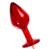 Красный леденец в форме малой анальной пробки со вкусом виски - Sosuчki - купить с доставкой в Кисловодске