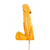 Оранжевый леденец в форме пениса со вкусом аморетто - Sosuчki - купить с доставкой в Кисловодске